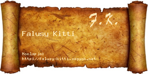 Falusy Kitti névjegykártya